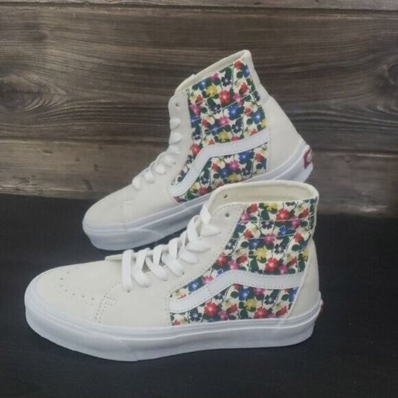 Vans Shoes - New Vans Sk8 Hi Tapered Womens White Sneakers Size 9.5 High Tops Bloomcore
